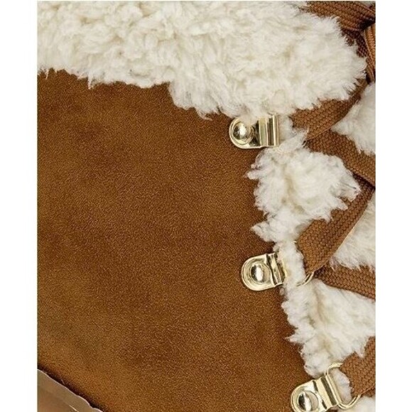 BCBGeneration Paloma Ankle Boot NWOB Fashion Brown Suede Sherpa Lining Womens 9 - Picture 9 of 12